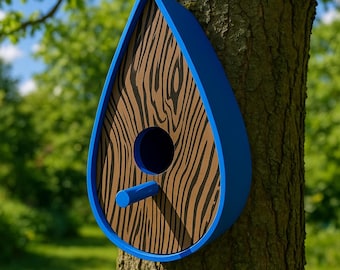 New Modern Design Plastic Bird Home House Teardrop Garden Birdhouse