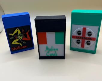 Italian Card Case Playing Cards Custom Choice Sicilian, Sardinia Case Only