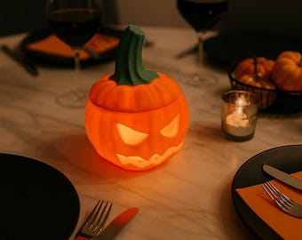 Halloween Pumpkin Led Candle Flickering Tealight Dinner Table Decoration light
