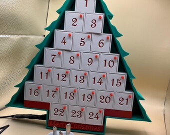 Advent Calendar Christmas Xmas Countdown Surprise LED Multi Lights Remote Flash