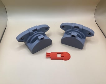 Wall Mount Top & Bottom Bracket For Hozelock 2415 Hose Reel Plus Key Grey