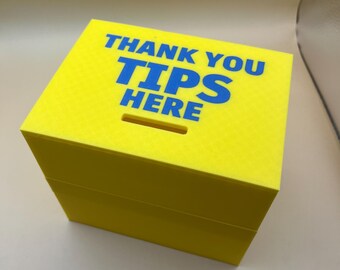 Tips Jars Box for Money Container Tip Collection Box Donations Cafe Shop Staff