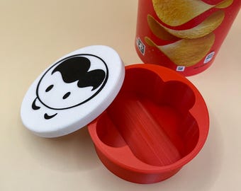 Made For Pringles Small Tub pocket Holder Red Lunch Box Pot Travel Container