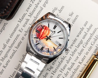 Hand-painted Unique Watch with Hot Air Balloon | We Paint Watches