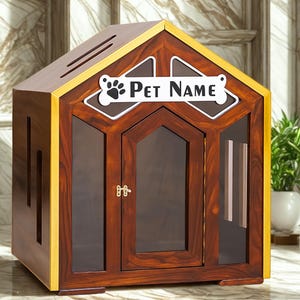 Portable Wooden Pet House SVG | DIY Laser Cut Pet Home Template | Digital Structure File for Cats & Dogs | Pet House Vector Plan PDF