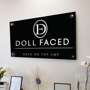Black Rectangular 3D Business Logo Sign | Custom Acrylic Business Sign | Custom Acrylic Logo Sign| 3D Acrylic Sign |Acrylic Business Signage