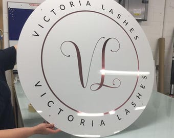 Benutzerdefinierte Acryl Salon Dekor | Office Logo Schild | Büro Wandschild | Acryl-Business-Bürotür-Beschilderung | Personalisierte Schilder für Geschäft