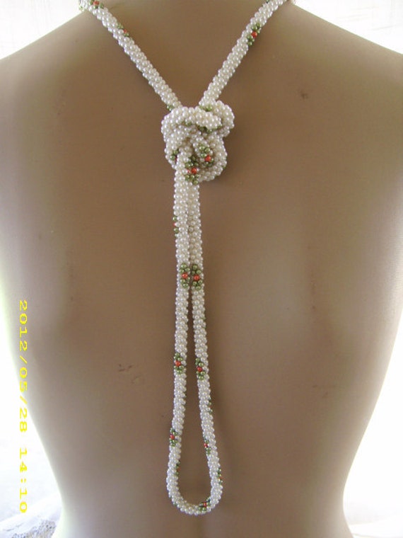 Vintage Flapper Beaded 46 inch Necklace - image 5