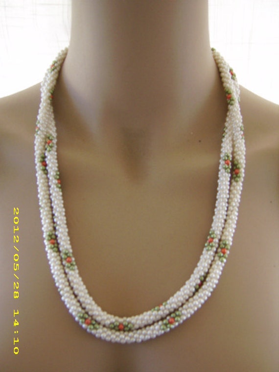 Vintage Flapper Beaded 46 inch Necklace - image 4