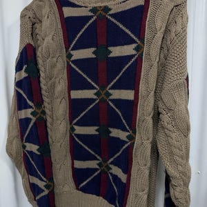 Pull Pendleton Lobo VTG Heritage en tricot du sud-ouest, mélange de laine café moka, taille Lg. image 8