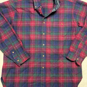 Pendleton Wool Lobo Flannel Button Down Shirt Sz L VTG Made in USA Soft Prep
