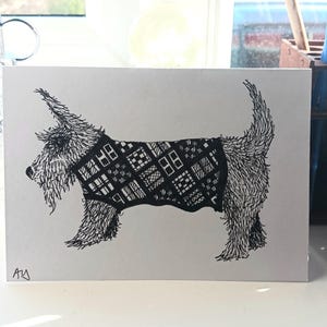 Carte chien Scottie