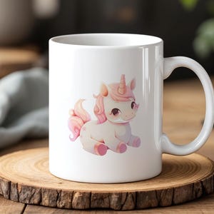 Leuke pastelkleurige eenhoornmok kawaii-koffiekopje van 330 ml voor meisjes magisch cadeau-idee