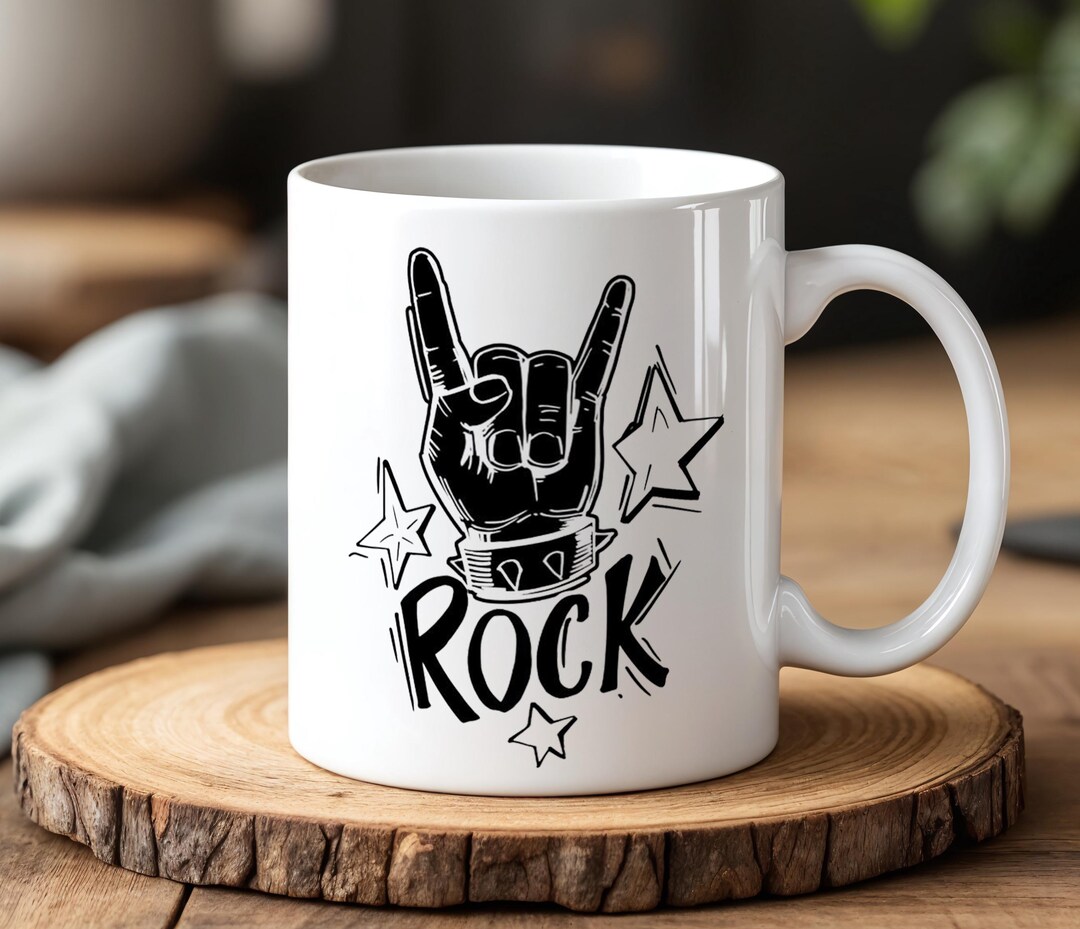 That Rocks Mug Rock Hand Sign Ceramic Mug 330 Ml Heavy Metal Coffee Cup Music Lover ...