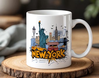 New York Mug NYC Travel Ceramic Coffee Mug 330 ml Statue of Liberty City Gift