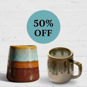 Handmade Daisy Mug 200 ml Ceramic Coffee Cup Cute Floral Pottery Mug Cottagecore Kitchen Gift image 6