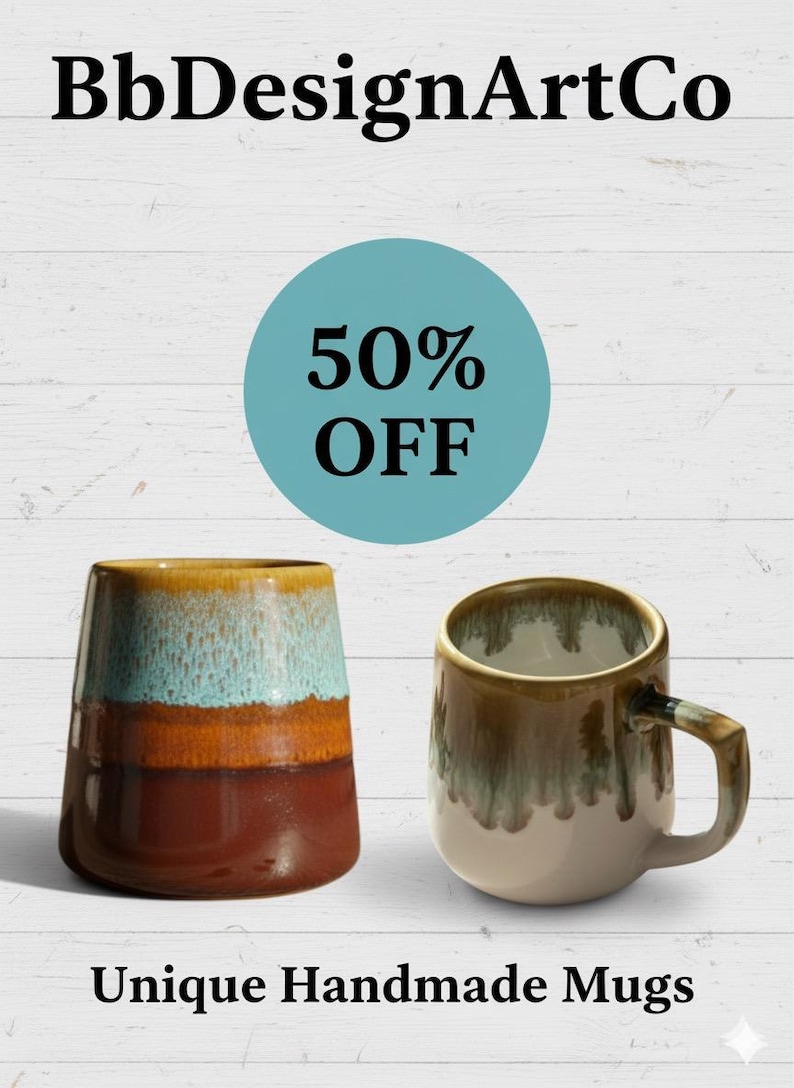 Handmade Daisy Mug 200 ml Ceramic Coffee Cup Cute Floral Pottery Mug Cottagecore Kitchen Gift image 6