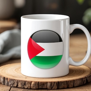 Palestina vlag mok solidariteit keramische koffiekop gratis Palestina cadeau idee pro-Palestijnse patriottische mok 330 ml culturele identiteitsbeker