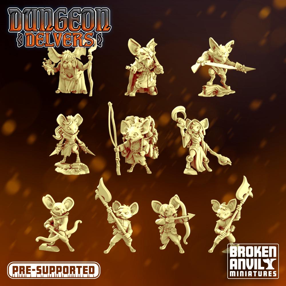 Dungeon Delvers Mega STL Bundle: 32mm Scale Tabletop RPG Models (pre ...