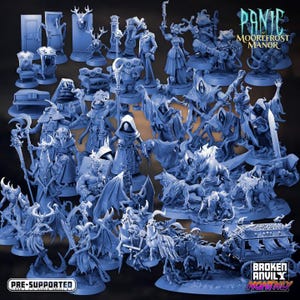 MooreFrost Manor STL Bundle: 32mm Undead Miniatures for D&D, Pathfinder