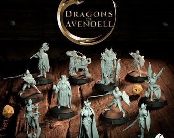 Dragons of Avendell STL Bundle: 32mm Scale D&D Miniatures