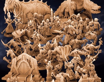 Fiends of the Undercity STL Bundle: 32mm D&D Miniatures (Pre-Supported)