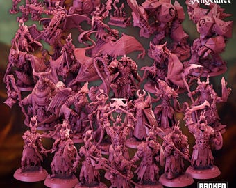 Demonic Vengeance STL Bundle: 32mm Scale Tabletop RPG Models (Pre-Supported)
