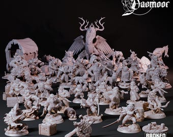 Legend of Daemoor STL Bundle: 32mm D&D Miniatures (Pre-Supported)