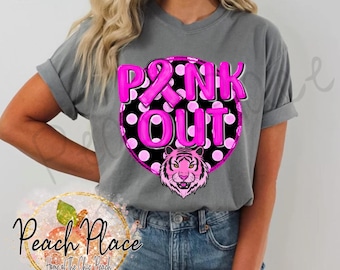 Pink Out Tigers PNG: School Spirit Design (Digital File)