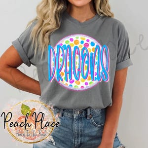 Dragons png, school spirit, Team Spirit, Digital file, Sublimation download, PNG, Dragons preppy png, preppy mascot, Dragons