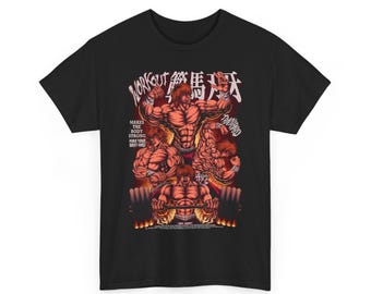 T-shirt d'entraînement Baki Hanma - T-shirt d'anime de gym | Musculation Streetwear | Train de chemise de motivation de remise en forme