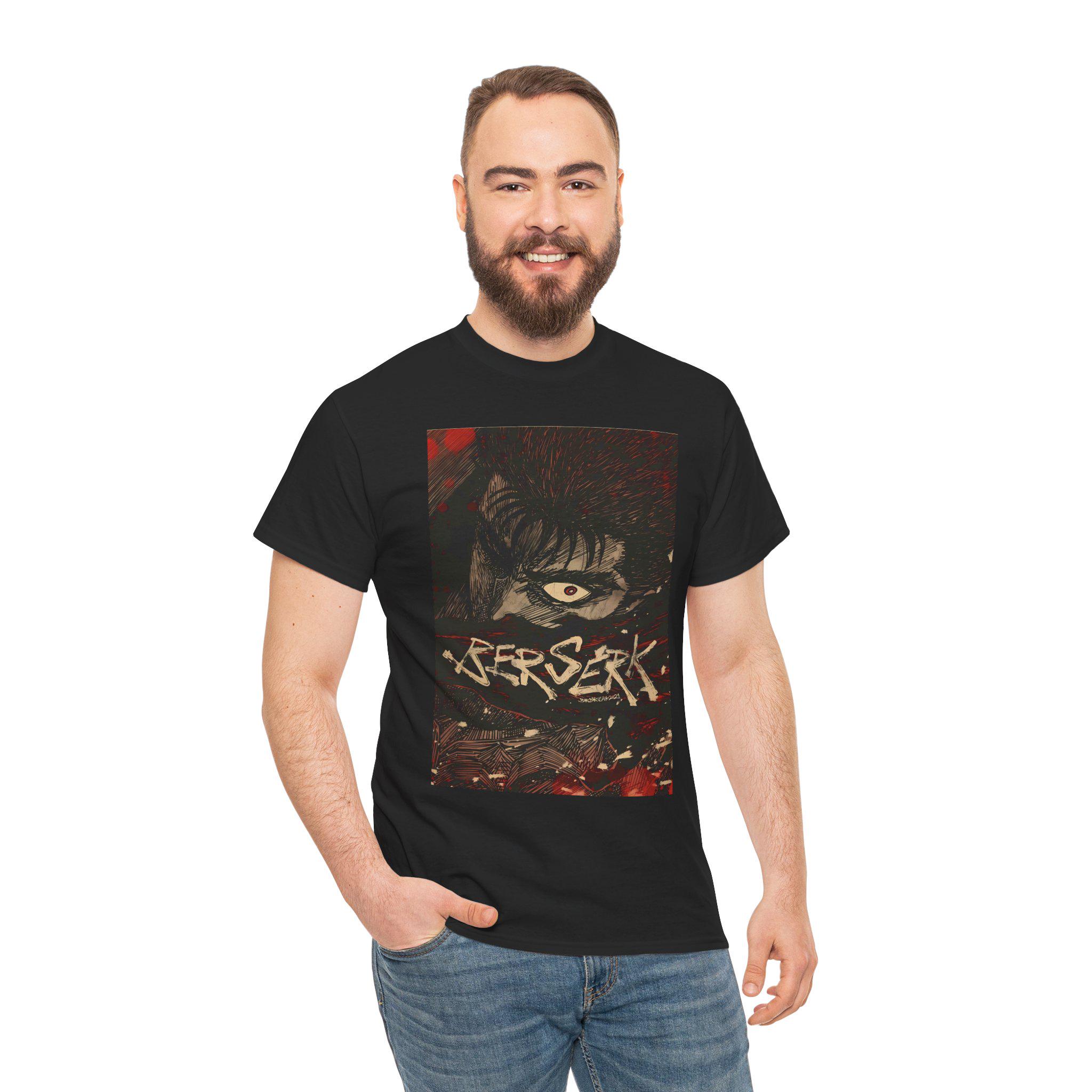 Camiseta Berserk guts anime japonês Indie Manga Vintage | Brasil