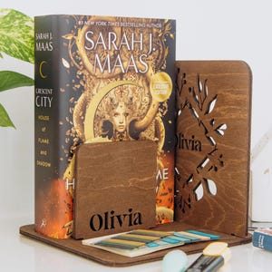 Adjustable Bookstand with Name Wooden Desk Book Holder Custom Book Nook Personalized Booklover Gift Alternative Book Ends Mothers Day Gift