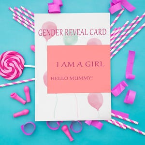 Révéler le genre | faire-part bébé | Devinez quoi | Nouvelle carte bébé | Nouveau bébé | Faire-part de grossesse | Bébé garçon | Petite fille | Nouvelles du nouveau-né