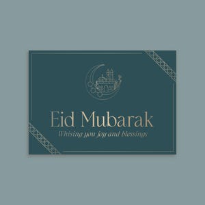 Cartão Eid Mubarak | Cartões Eid Celebração Islâmicos Cartões Muçulmanos