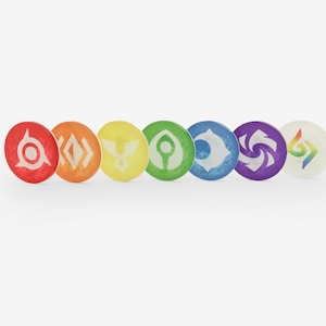 Riftbound Runes Acrylic Tokens | League of Legends TCG Game Accessories (25mm)