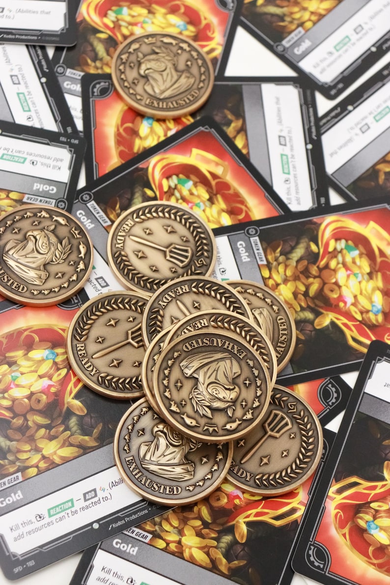 Riftbound TCG Gold Mechanic Token - Zinc Alloy 38x3mm | Antique Gold ...