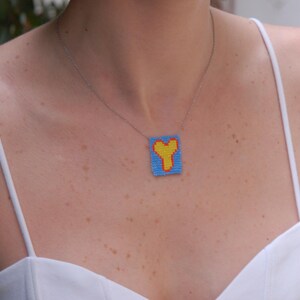 Collar Miyuki hecho a mano - Collar con letras Miyuki personalizado