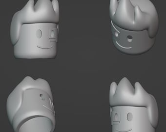 File 3D Stl della maschera cyborg di Roblox / File digitale della maschera cyborg di Roblox