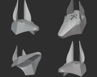 Anubis Mask/hat 3d Stl File | Anubis Mask/hat Digital File