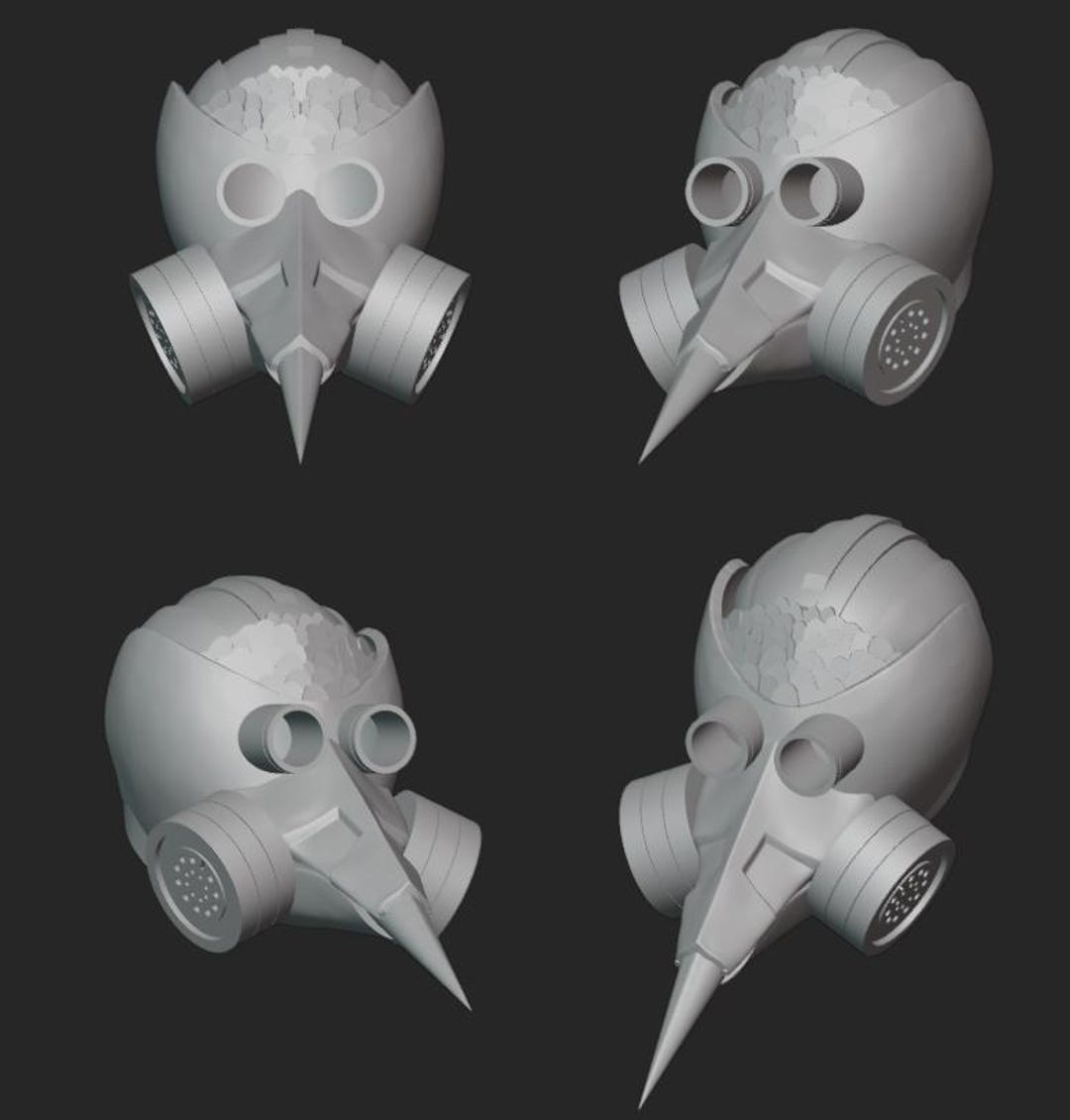 ペスト医師ガスマスク 3D Stl ファイル | ペスト医師ガスマスク