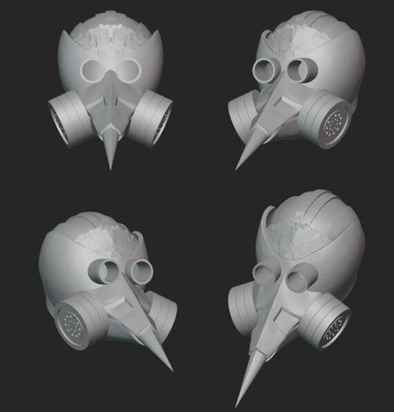 ペスト医師ガスマスク 3D Stl ファイル | ペスト医師ガスマスク