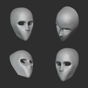 Faceless Killer Mask 3d Stl File | Faceless Killer Mask Digital File