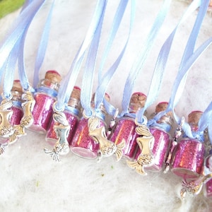 Mermaid Dreams 10 Pixie Party Favors Pink Glitter Sparkle Ocean Siren Mermaid Grotto Luau Beach Surf Party