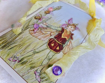 Decoration Fairy Postcard Wall Art Flower Fairy Picture Girls Room Magical Fairy Bedroom Nursery Postcard Wall Hanging Wall Decoration