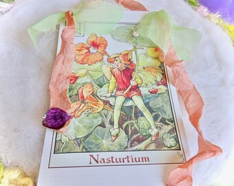 Fairy Postcard Wall Art Flower Fairy Picture Girls Room Magical Fairy Bedroom Nursery Card Stock Wall Hanging Decoration