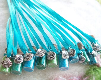 Sand and Sea Shell Ocean Blue Magical Mermaid Party Favors Luau Beach Surf Party Oceanographer