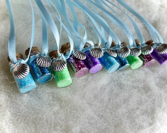 Silver Sea Shell Magical Mermaid Party Favor Necklaces Luau Beach Surf Oceanographer