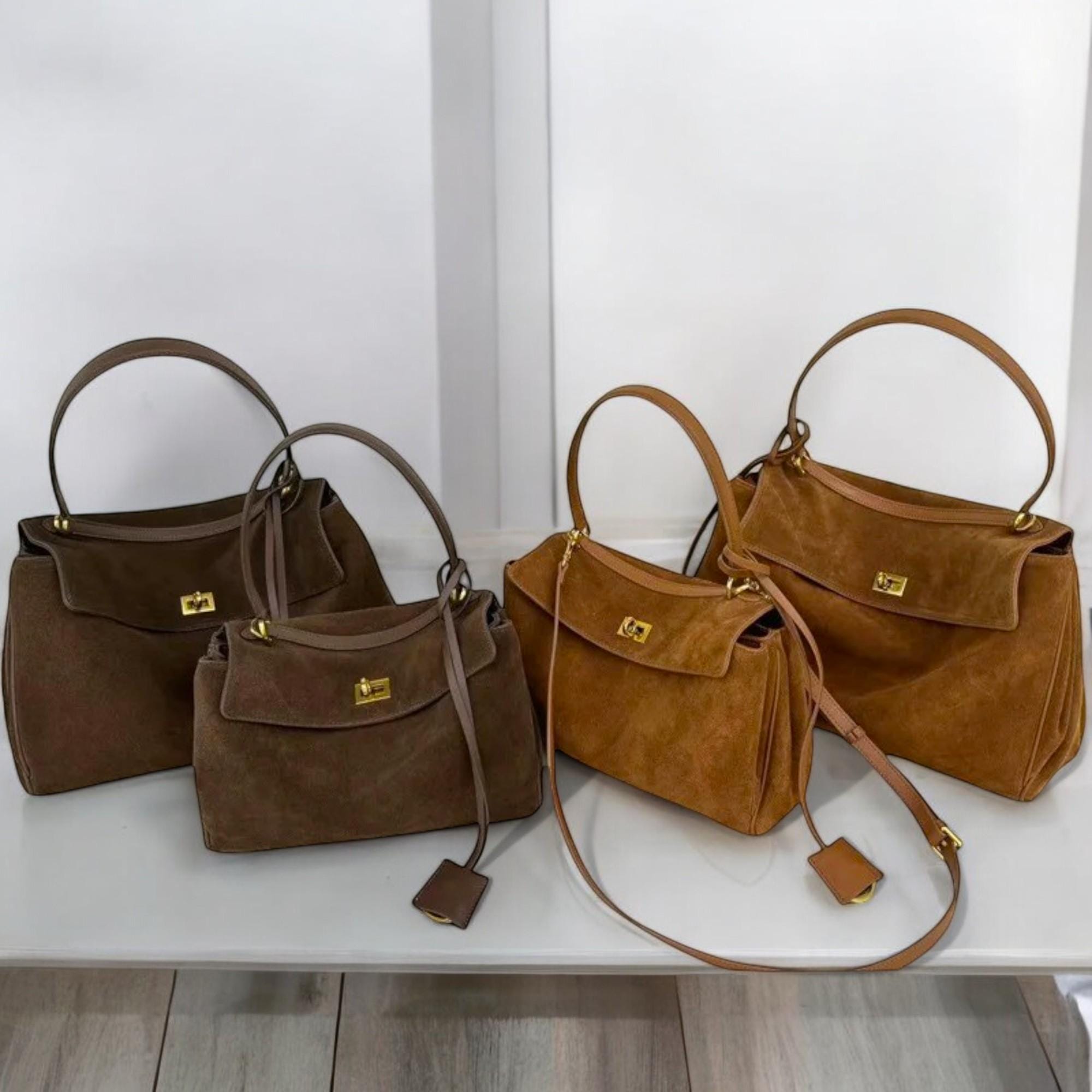 90s'Vintage Suede leather tote スェードレザー Vintage Suede Tote Bag - Etsy