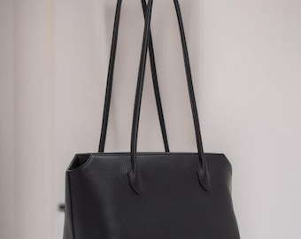 Top-Layer Cowhide Tote Bag | Minimalist High-Capacity Shoulder Bag | Long Strap Underarm Bag | Leather Tote | Christmas Gift for Women